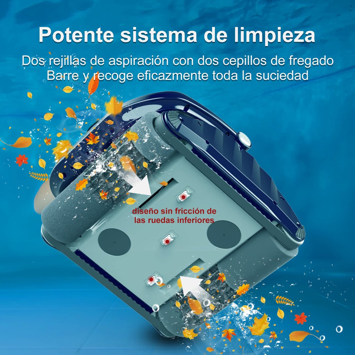 Limpiafondos Eléctrico Blue Whale XT0010 (BLWL XT0010) - Robot Aspirador de Piscina Automático y Eficiente